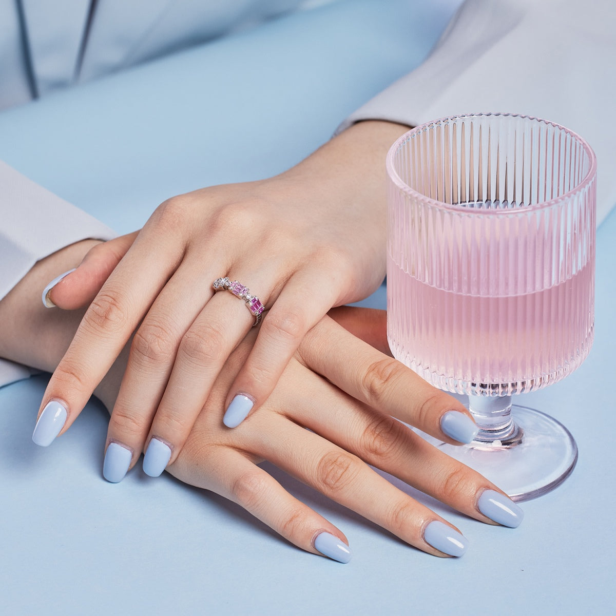 [Clover Jewellery]Einzigartiger bunter Partyring im Smaragdschliff