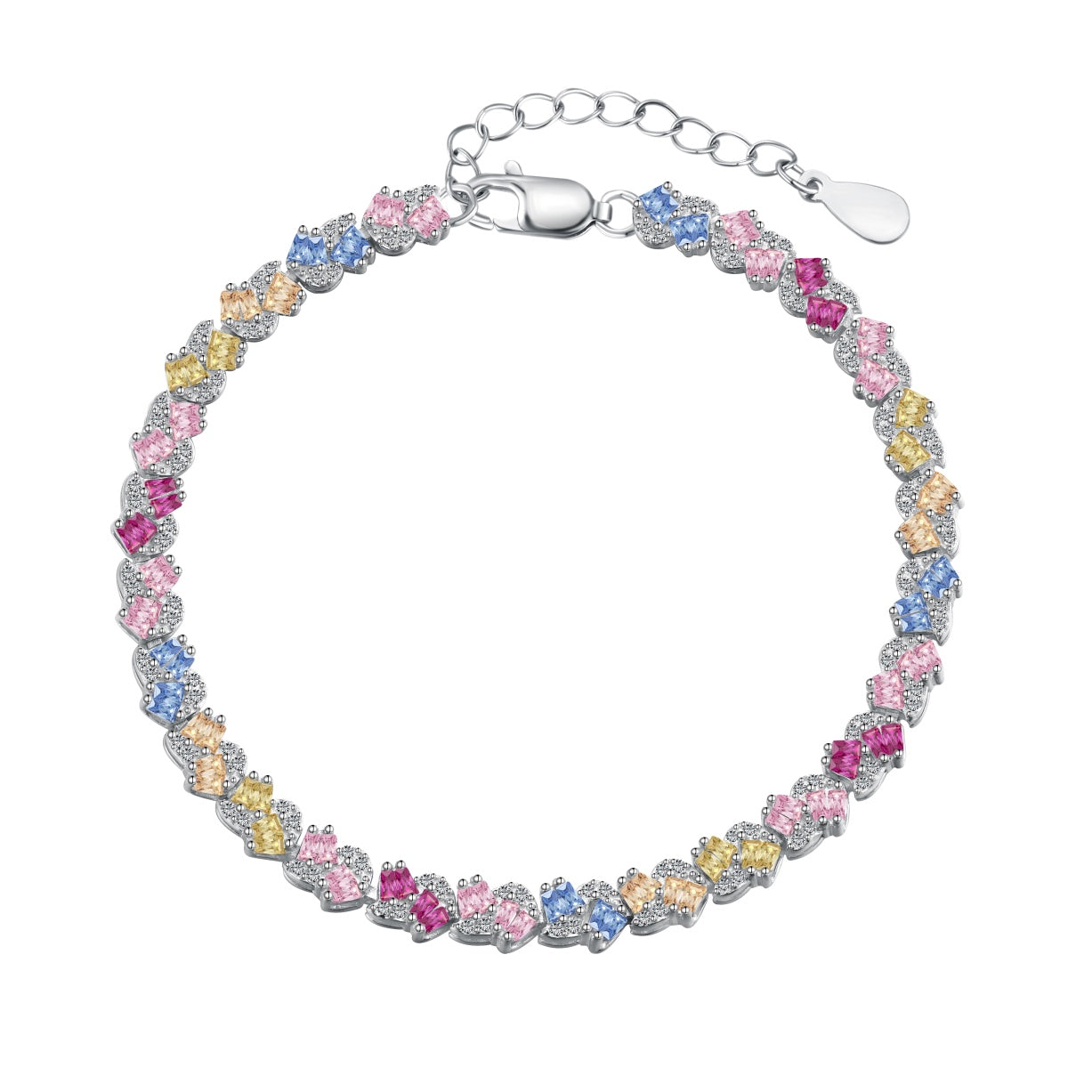 [Clover Jewelery]Ornate Colorful Flower Shape Party Bracelet