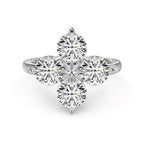 [Clover Jewelry]四つ葉のクローバー八芒星リング