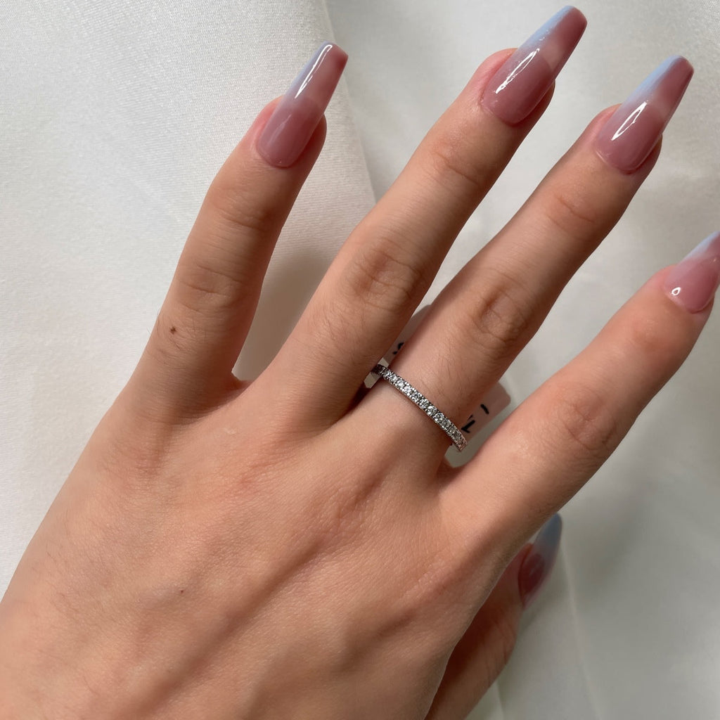 [Clover Jewelry]Zarter funkelnder runder Alltagsring