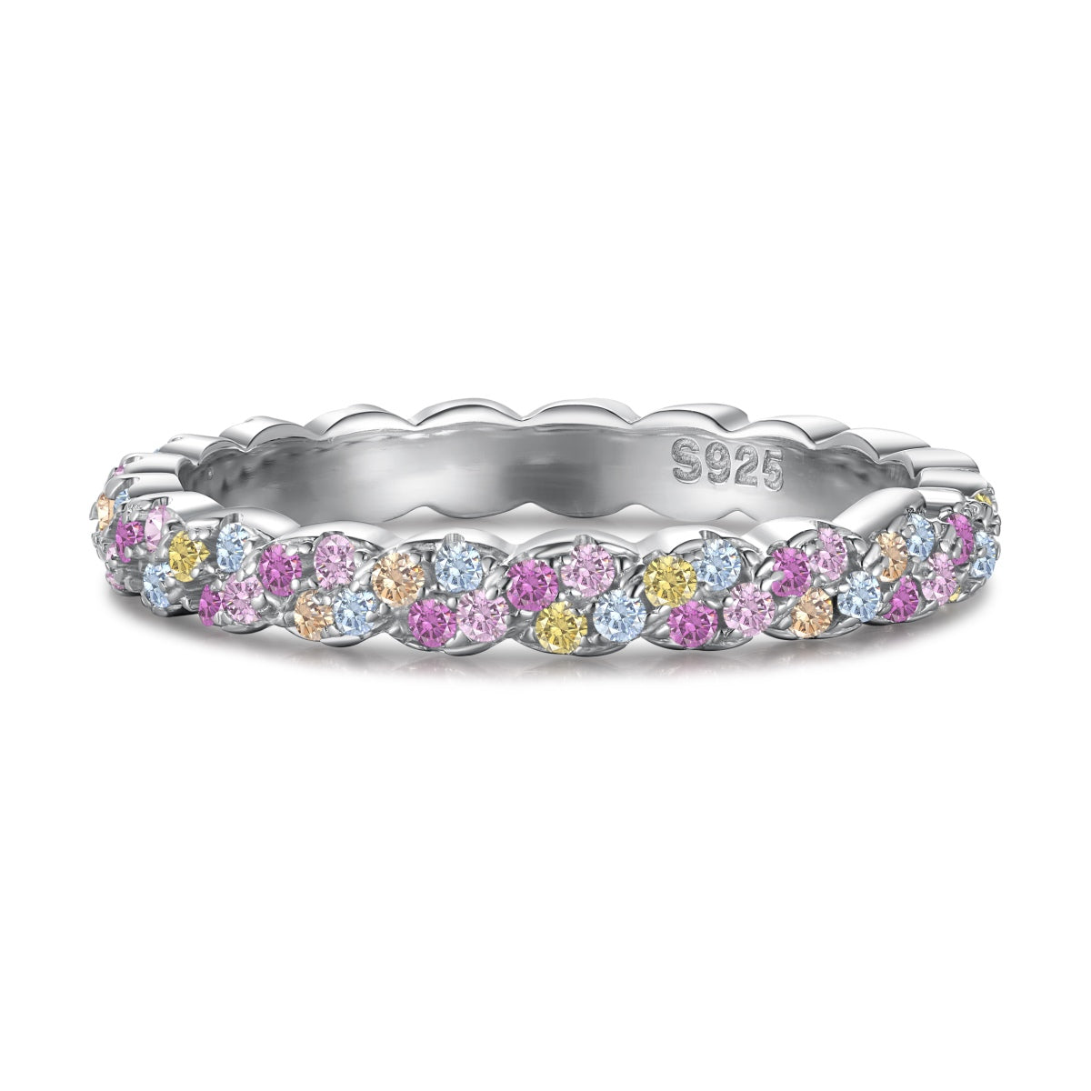 [Clover Jewelery]Dainty Ebullient Round Cut Daily Ring