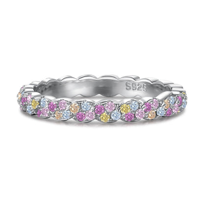 [Clover Jewelery]Dainty Ebullient Round Cut Daily Ring