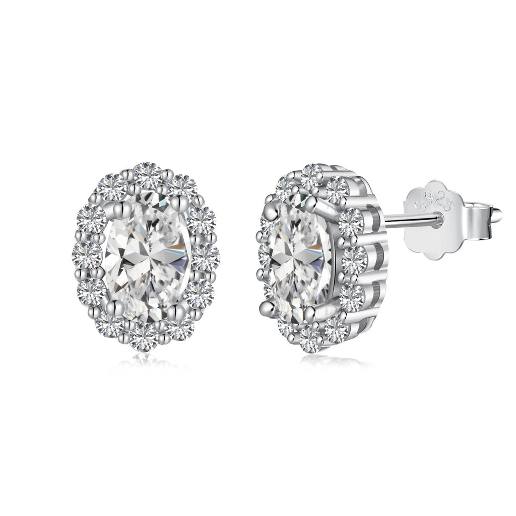 [Clover Jewelry]Zarte, einzigartige, oval geschliffene Alltags-Ohrringe