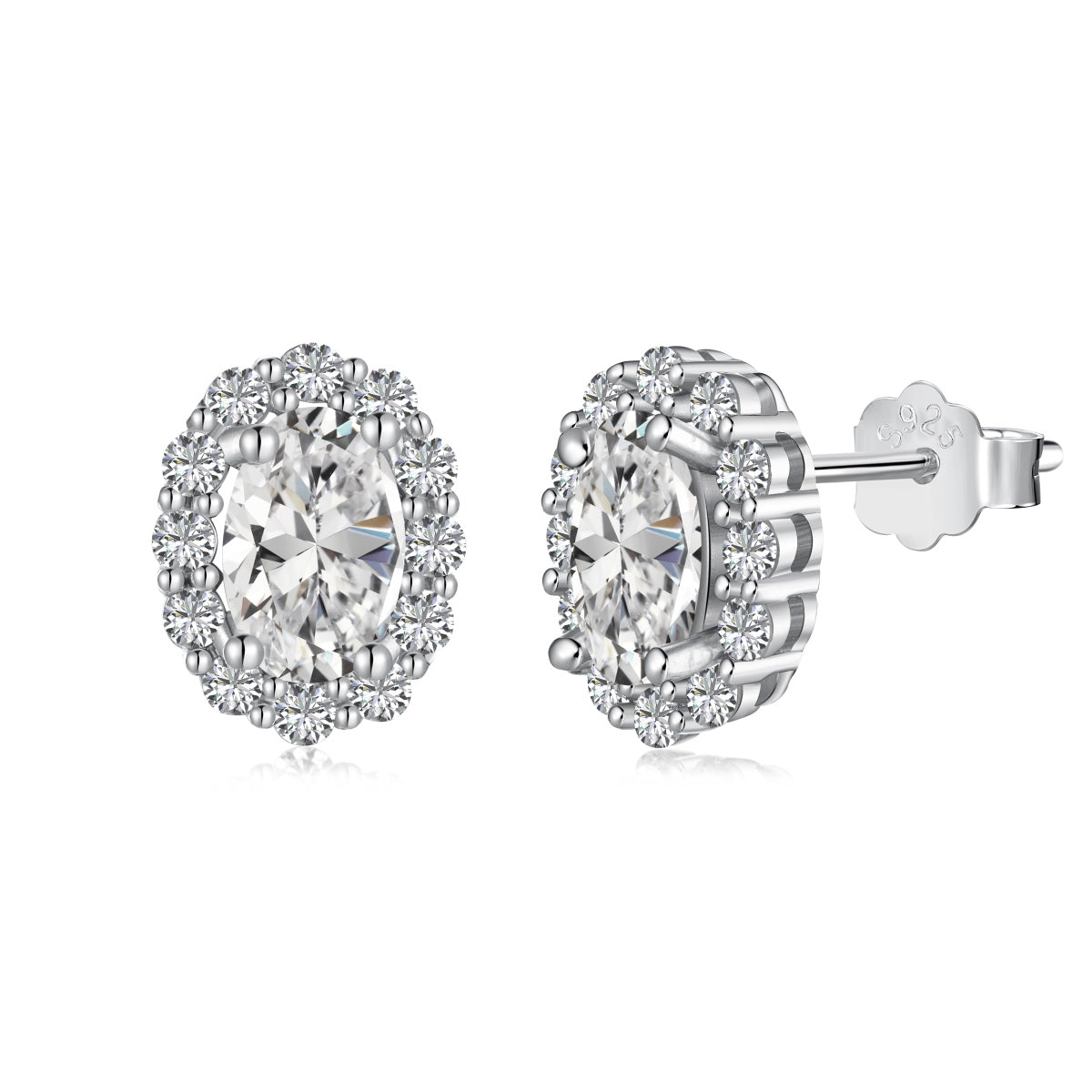 [Clover Jewelry]Zarte, einzigartige, oval geschliffene Alltags-Ohrringe
