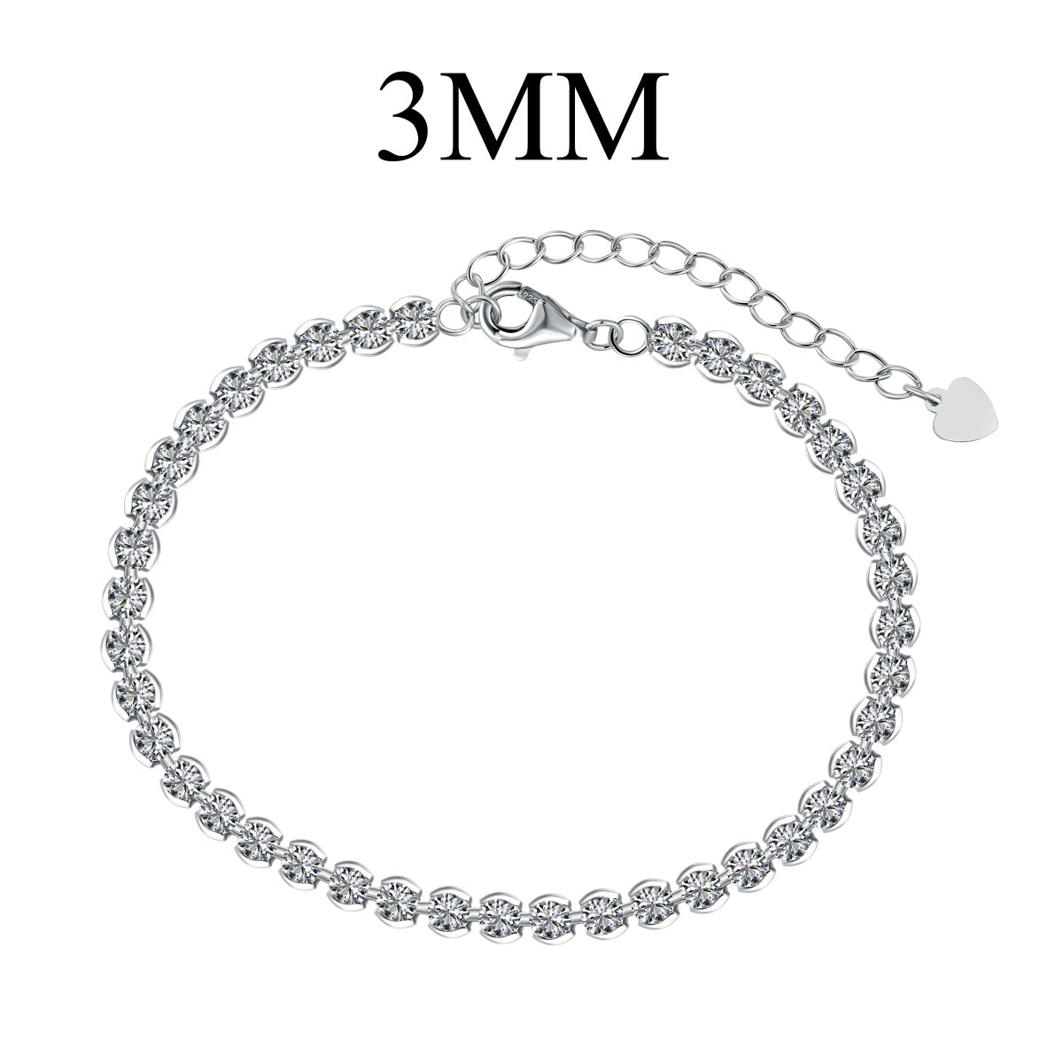 [Clover Jewelery]Ornate  Sparkling Round Cut Daily Bracelet