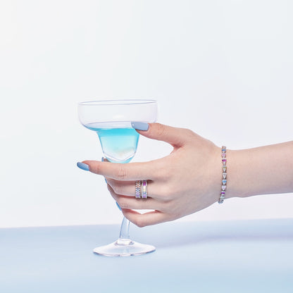 [Clover Jewelery]Zierlicher Kaleidoskop-Tagesring im Smaragdschliff