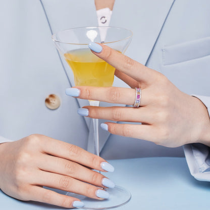 [Clover Jewelery]Zierlicher Kaleidoskop-Tagesring im Smaragdschliff