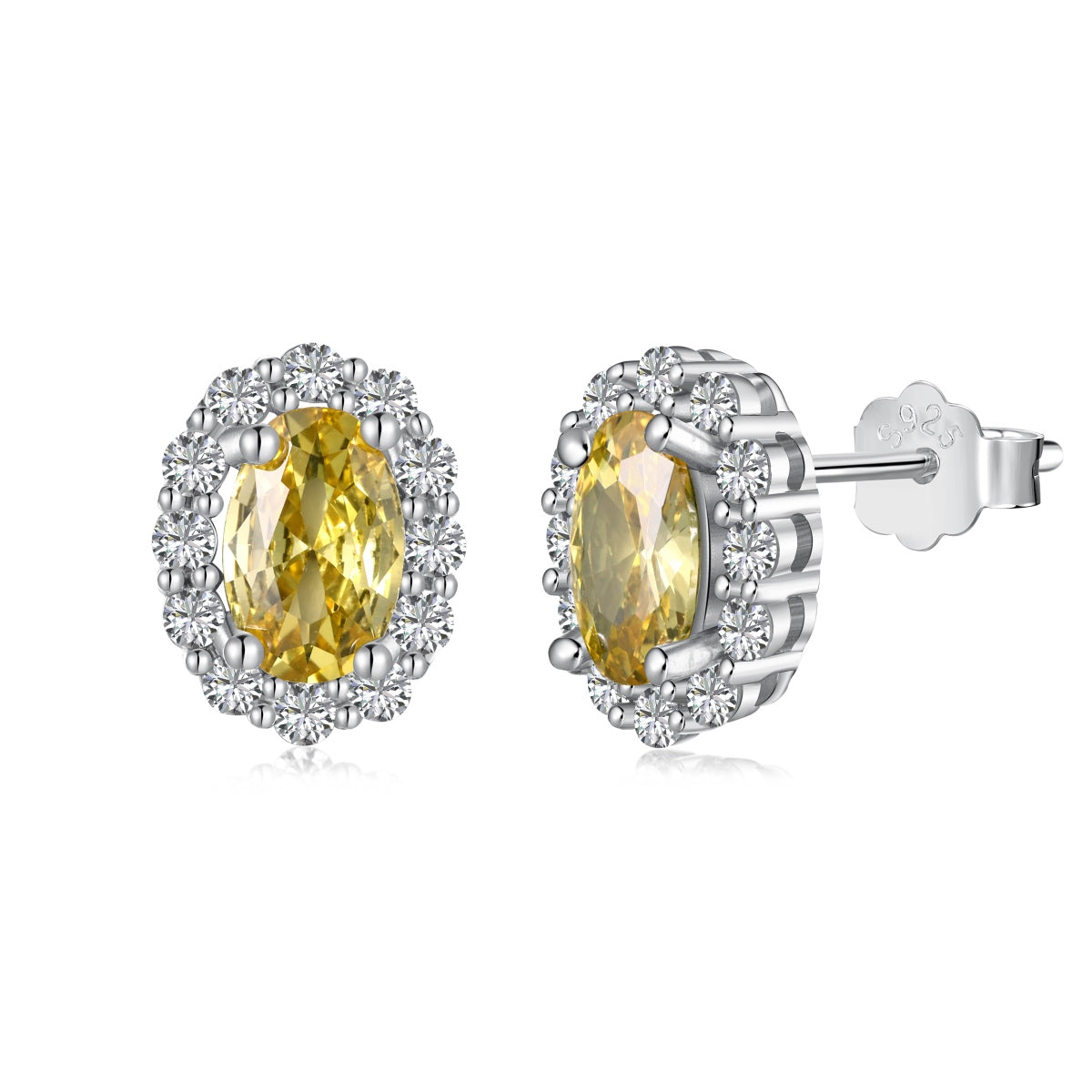 [Clover Jewelry]Zarte, einzigartige, oval geschliffene Alltags-Ohrringe