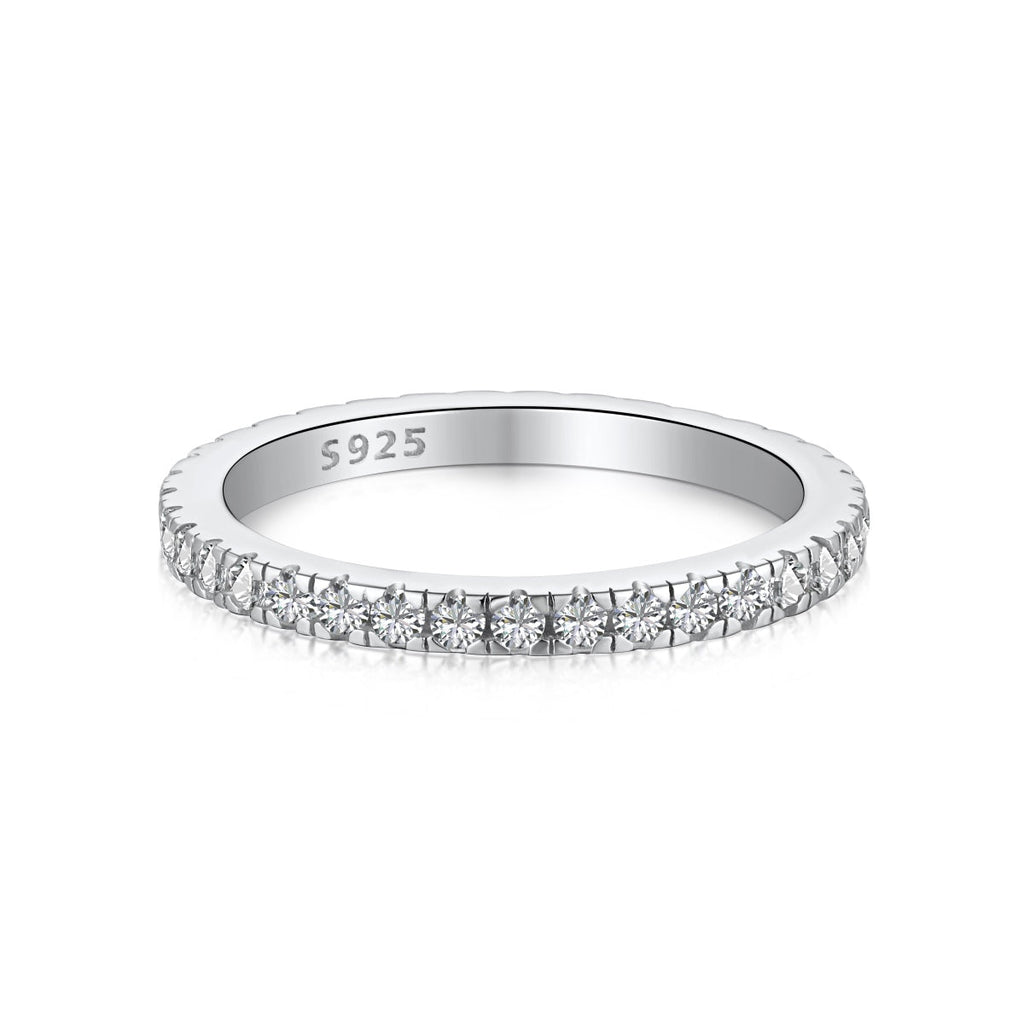 [Clover Jewelry]Zarter funkelnder runder Alltagsring