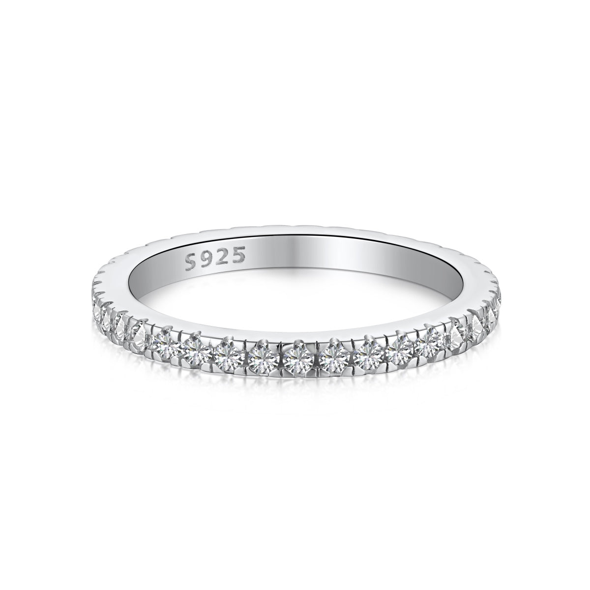 [Clover Jewelry]Zarter funkelnder runder Alltagsring