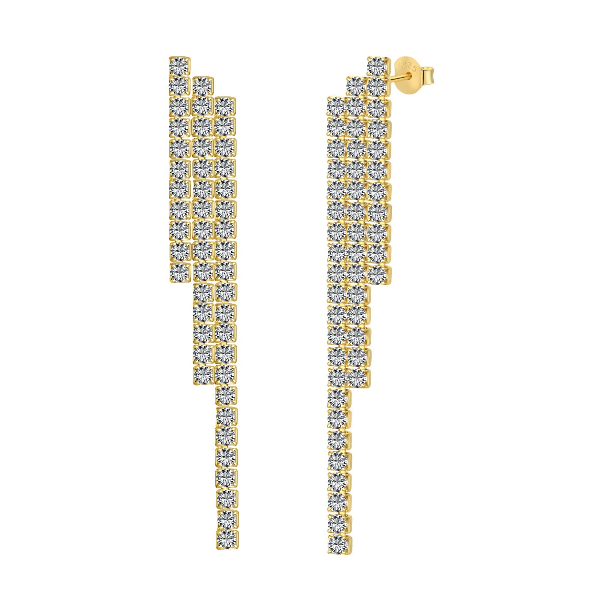 [Clover Jewelry]Luxuriöse zierliche Bankett-Ohrringe