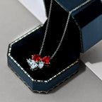[Clover Jewelry]Zierliche rote Herz Halskette