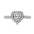 [Clover Jewelry] Eternity Glänzender Romantischer Herzförmiger Liebhaber Ring