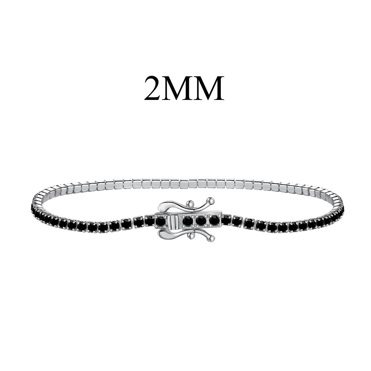 [Clover Jewelry]Strahlendes, farbenfrohes, rund geschliffenes Party-Armband