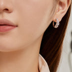 [Clover Jewelry]Funkelnde farbige smaragdgeschliffene Alltags-Ohrringe