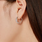 [Clover Jewelry]Funkelnde farbige smaragdgeschliffene Alltags-Ohrringe