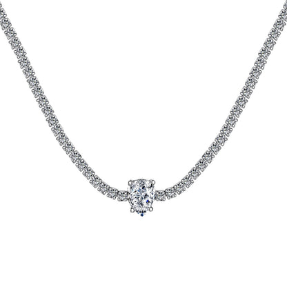 [Clover Jewelery]1.0 carat Unique Pear Cut Tennis Necklace