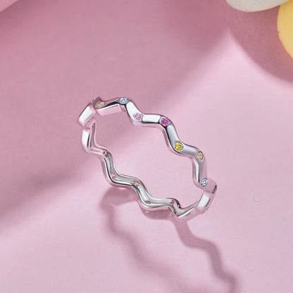 [Clover Jewelery]Ornate Vibrant Round Cut Daily Ring