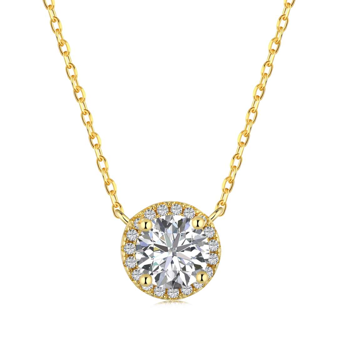 [Clover Jewelry]ラグジュアリーラウンドカットネックレス