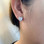 [Kleeblatt-Schmuck]Funkelnde herzförmige Ohrringe für Verliebte