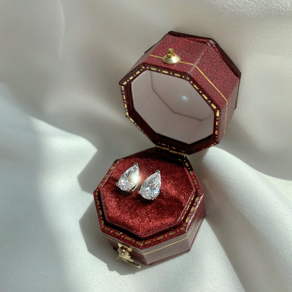 [Clover Jewelry]Aufwendige Ohrringe in Wassertropfenform