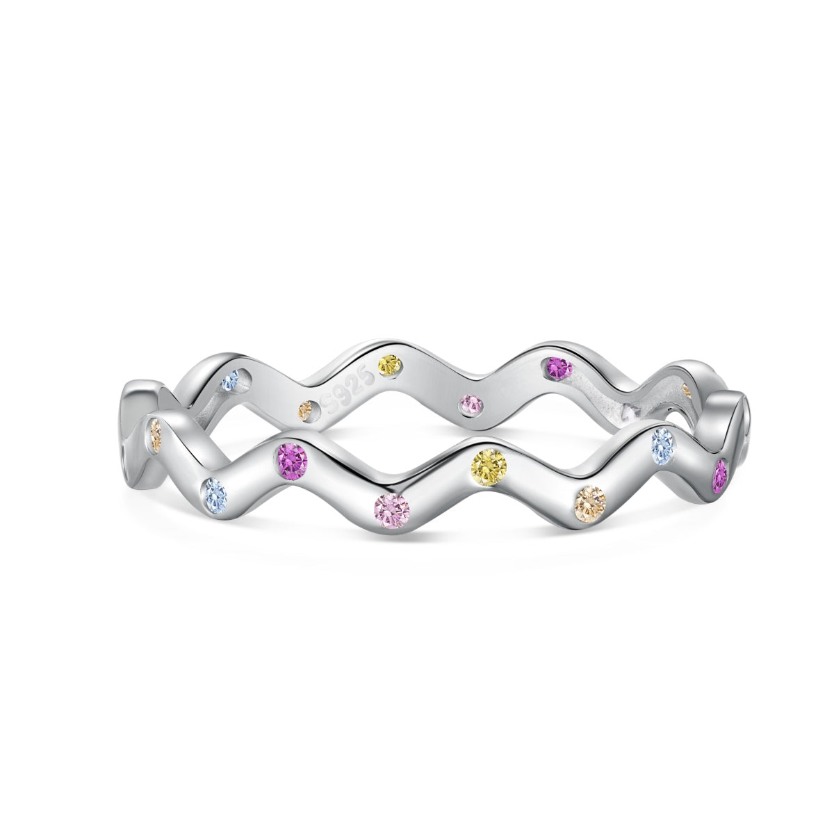 [Clover Jewelery]Ornate Vibrant Round Cut Daily Ring