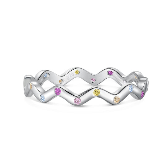 [Clover Jewelery]Ornate Vibrant Round Cut Daily Ring