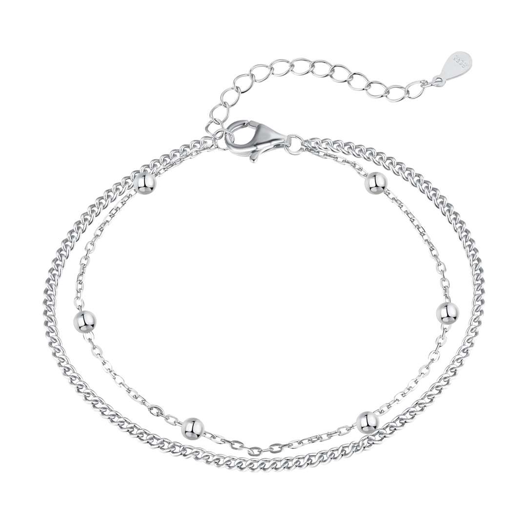 [Clover Jewelery]Delicate Bead Double Layer Bracelet