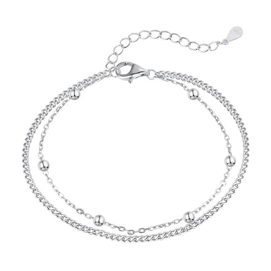 [Clover Jewelry] Zartes Perlen-Doppelschicht-Armband