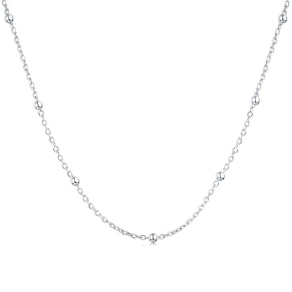 [Clover Jewelery]Small Bead Clavicle Chain Simple Necklace