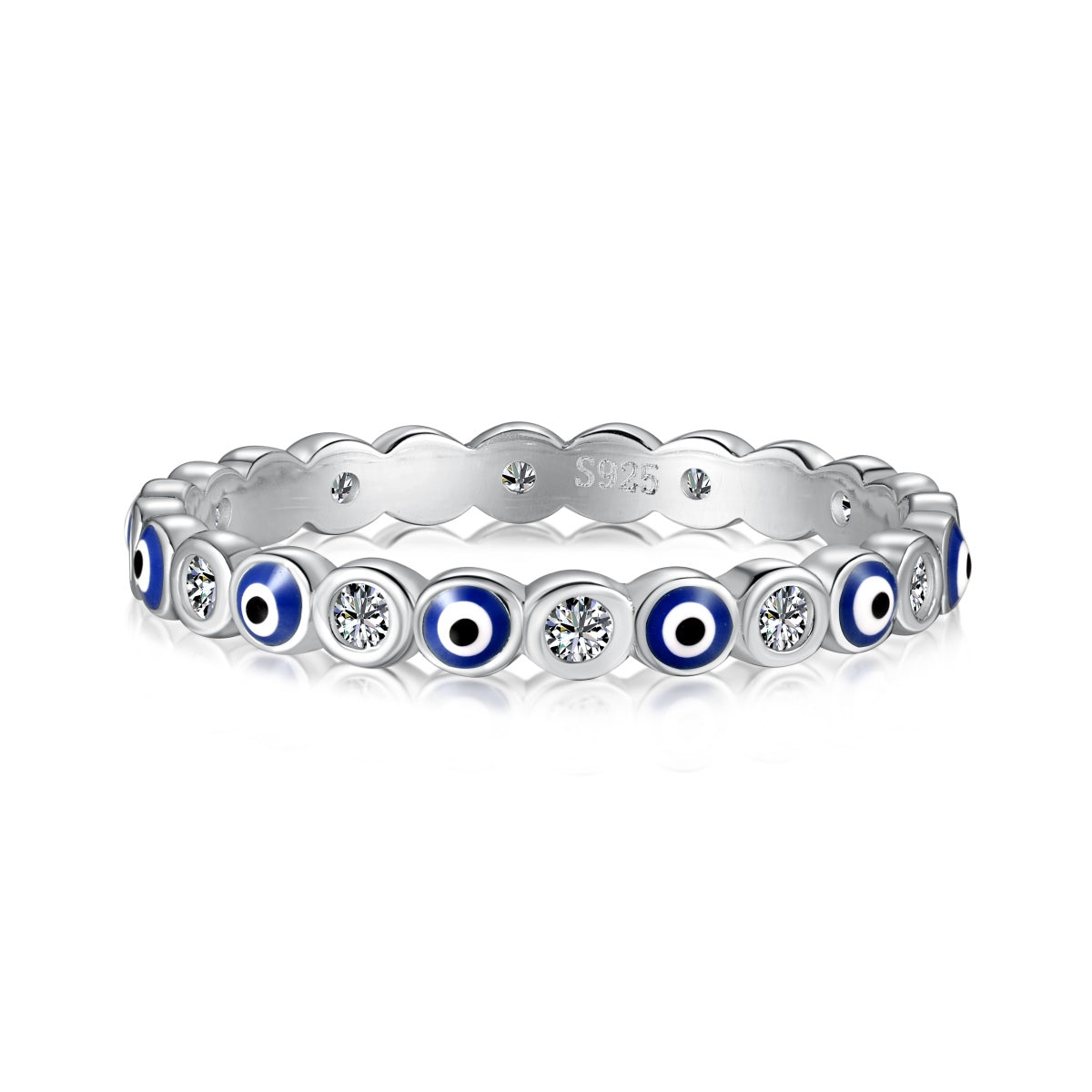 [Clover Jewelery]Sparkling Vibrant Round Shape Daily Ring
