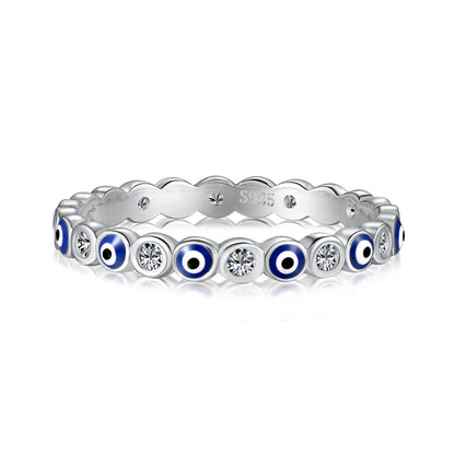 [Clover Jewelery]Sparkling Vibrant Round Shape Daily Ring