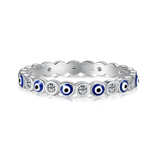 [Clover Jewelery]Sparkling Vibrant Round Shape Daily Ring
