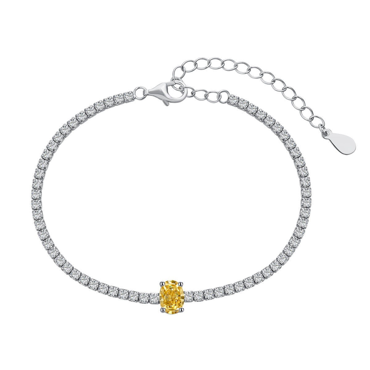 [Clover Jewelry]0.75 Karat Exquisites ovales Armband für jeden Tag