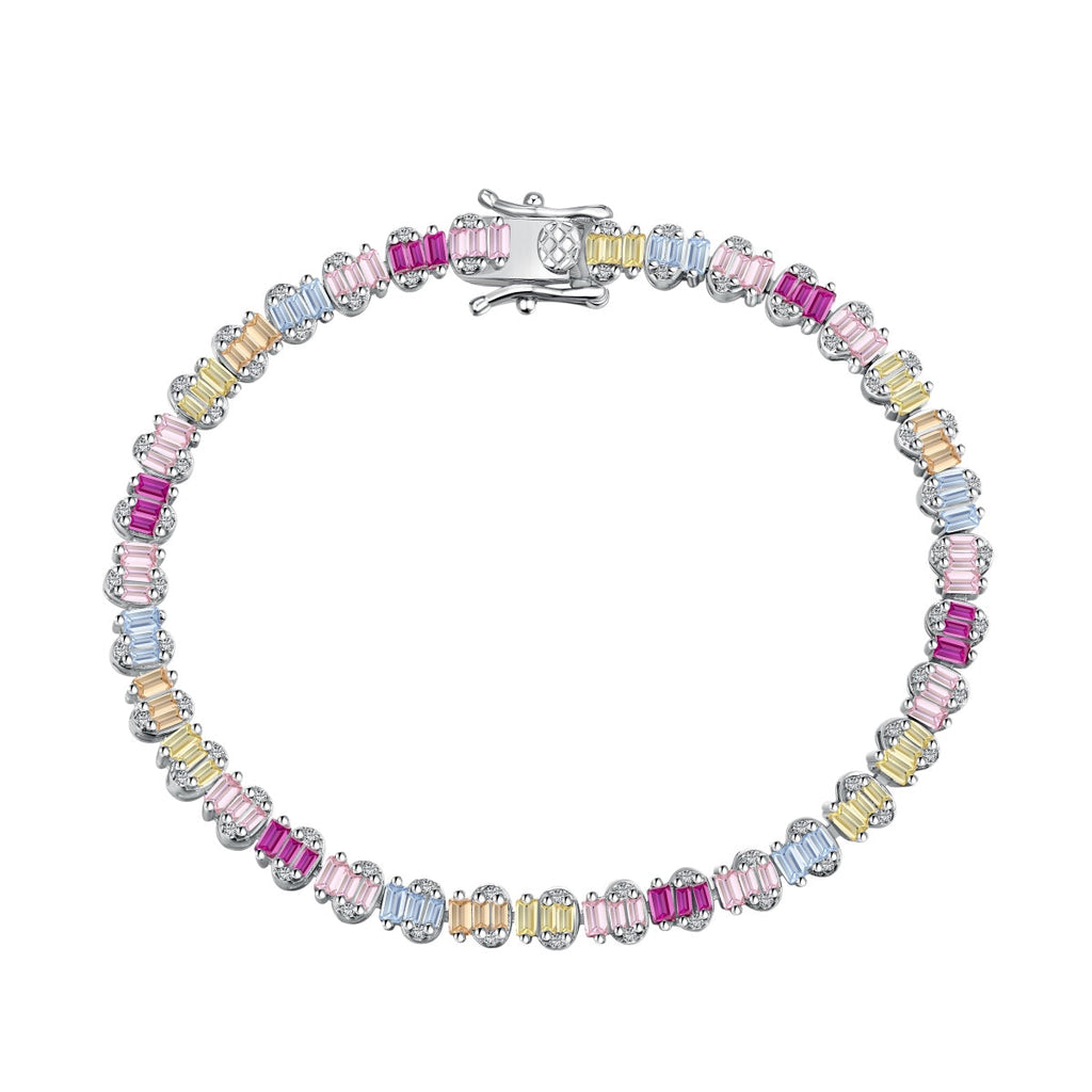 [Clover Jewelry]Zartes, farbenfrohes Armband mit Smaragdschliff für Partys