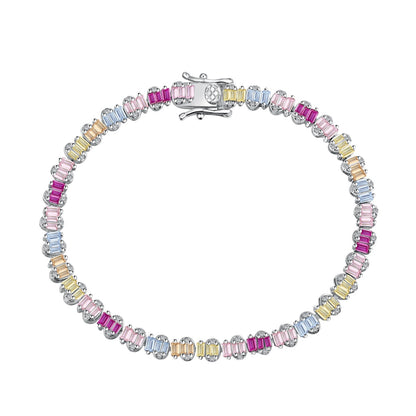 [Clover Jewelery]Delicate Colorful Emerald Cut Party Bracelet