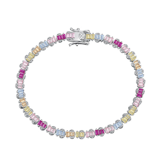 [Clover Jewelery]Delicate Colorful Emerald Cut Party Bracelet