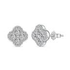 [Clover Jewelry]四つ葉のクローバー型ピアス