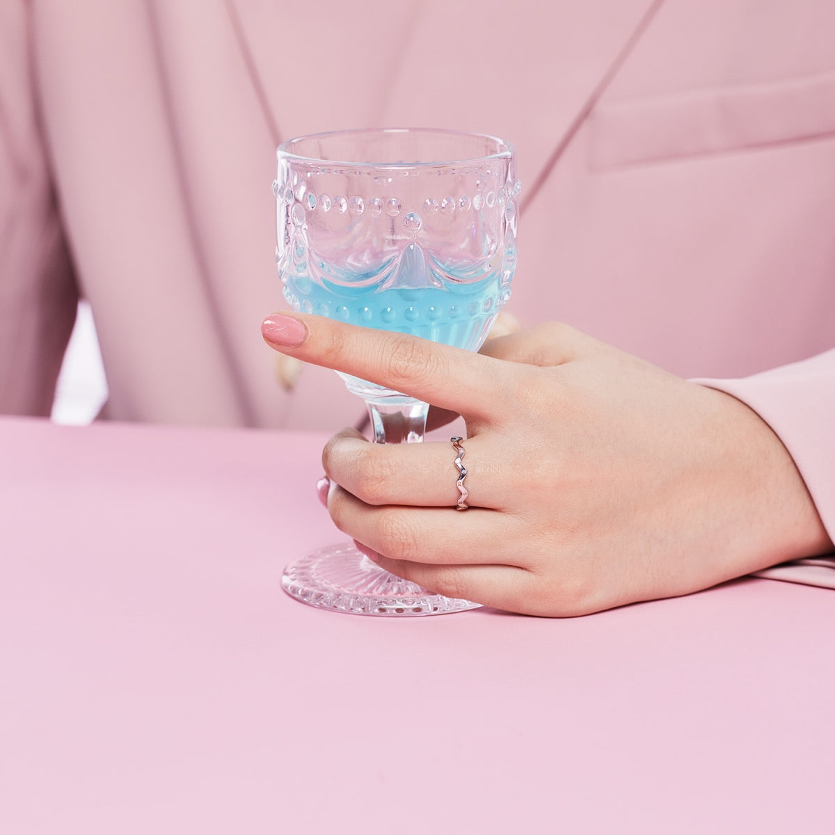[Clover Jewelery]Ornate Vibrant Round Cut Daily Ring
