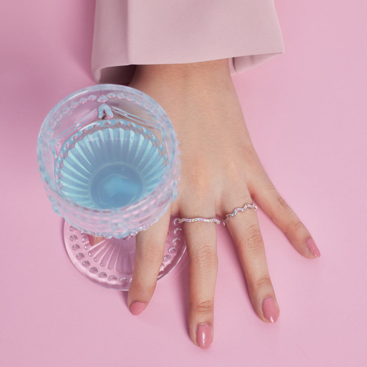 [Clover Jewelery]Ornate Vibrant Round Cut Daily Ring