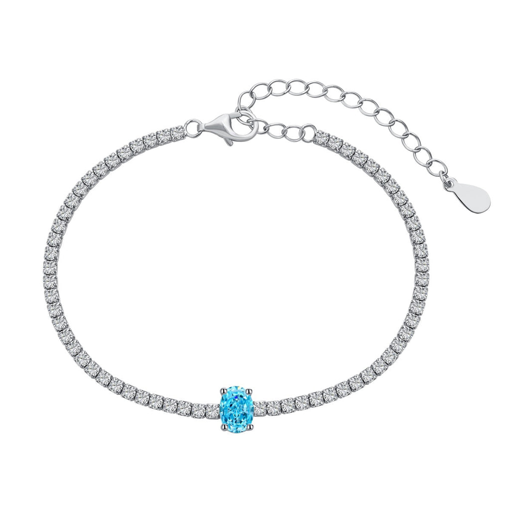 [Clover Jewelry]0.75 Karat Exquisites ovales Armband für jeden Tag
