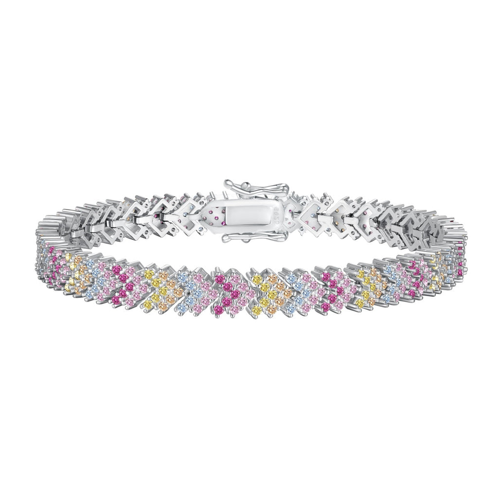 [Clover Schmuck]Verziertes funkelndes Party-Armband mit Rundschliff