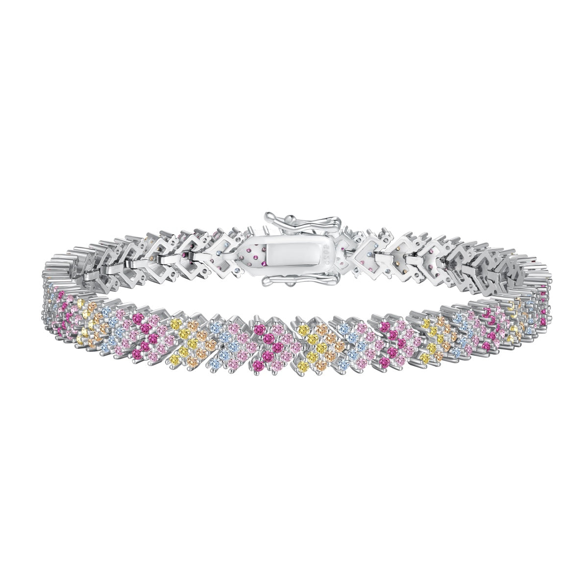 [Clover Jewelery]Ornate Sparkling Round Cut Party Bracelet
