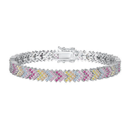 [Clover Jewelery]Ornate Sparkling Round Cut Party Bracelet