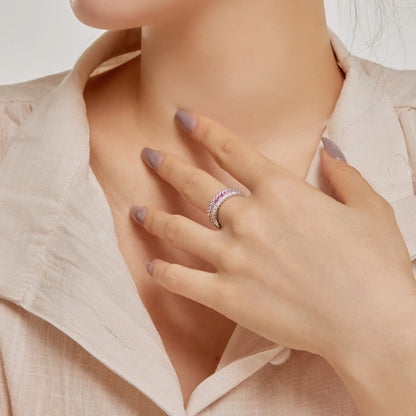 [Clover Jewelery]Ornate Colorful Radiant Cut Daily Ring