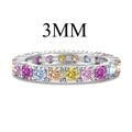 [Clover Jewelry]Dazzling Lustrous Round Cut Tennis Ring
