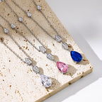 [Clover Jewelry]Funkelnde Halskette mit Tropfenschliff