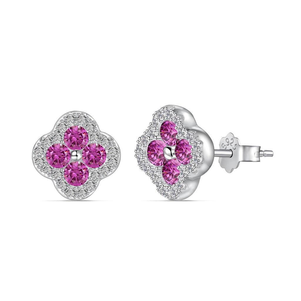[Clover Jewelry]四つ葉のクローバー型ピアス