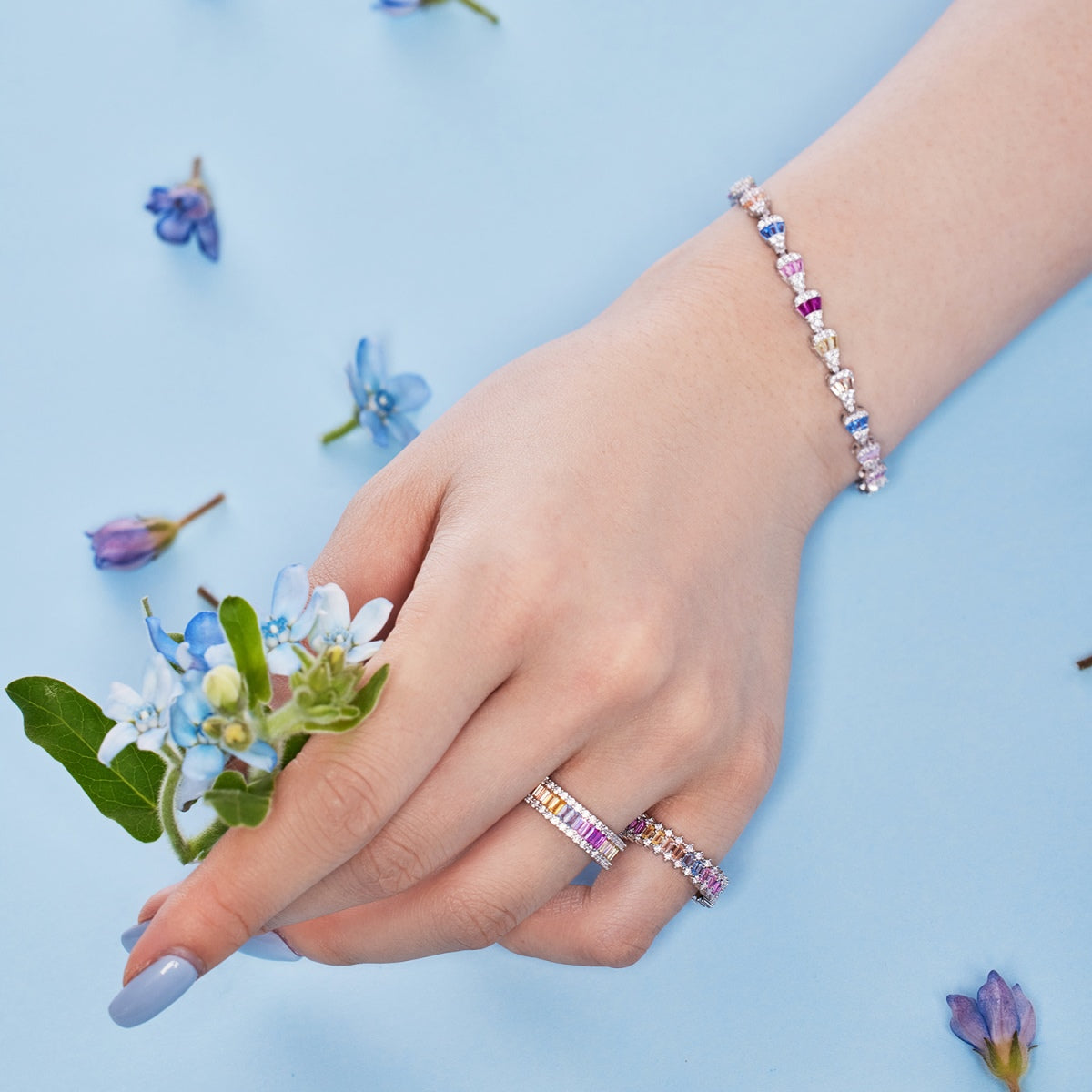 [Clover Jewelry]Funkelndes Armband in Wassertropfenform für den Alltag