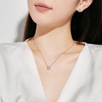 [Clover Jewelry]1,0 Karat Radiant Princess Cut Hochzeits-Ohrringe